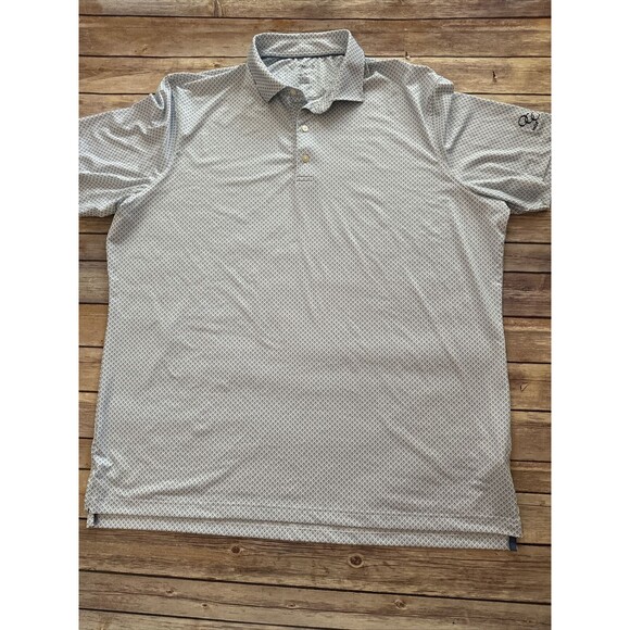 Johnnie-O Shirt Mens 2XL Blue PoloDiamond Pattern Golf Oceanside Country Club - Picture 1 of 8